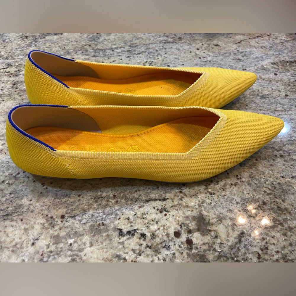 Rothy’s The Point yellow flats size 12
